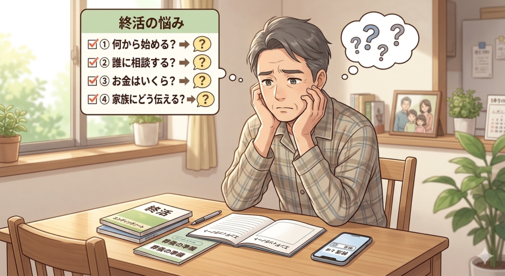 終活に悩む男性